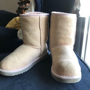 AUTHENTIC UGG MUSHROOM PINK W/GREY BOTTOMS